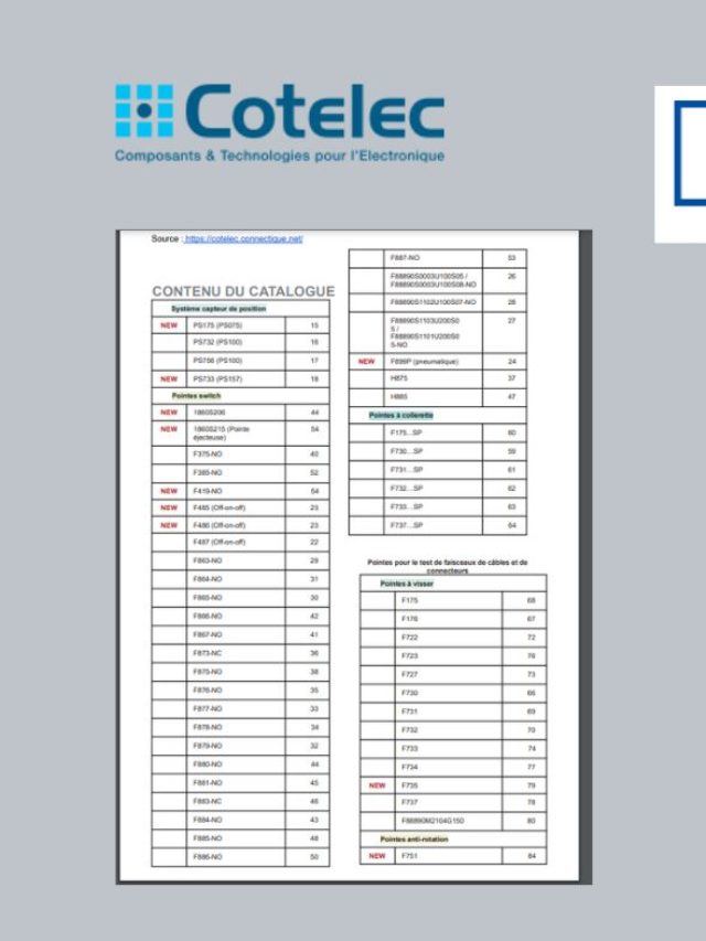 Test de faisceaux de cables Feinmetall Catalogue 2
